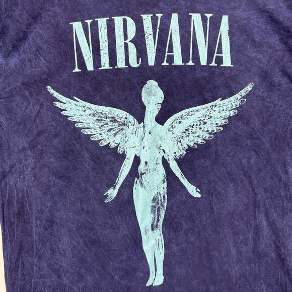 Officially Licensed Nirvana In Utero T-Shirt Blue Acid Wash Large NWOT - Picture 3 of 5